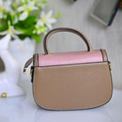 Pink Brown Cross Body Bag PU leather - RajsiPoshak