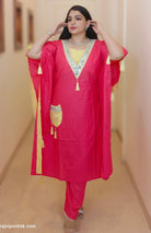 PINK/YELLOW TRENDY PARTY WEAR KAFTAN WITH PANT - RajsiPoshak