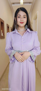 LIGHT PURPLE IMPORTED FABRIC COORD SET - RajsiPoshak